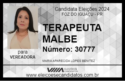 Candidato TERAPEUTA MALBE 2024 - FOZ DO IGUAÇU - Eleições