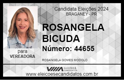 Candidato ROSANGELA BICUDA 2024 - BRAGANEY - Eleições