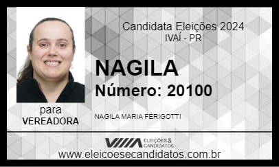 Candidato NAGILA 2024 - IVAÍ - Eleições