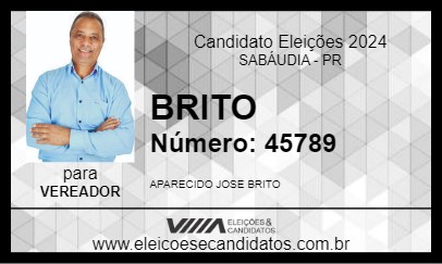 Candidato BRITO 2024 - SABÁUDIA - Eleições