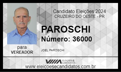 Candidato PAROSCHI 2024 - CRUZEIRO DO OESTE - Eleições