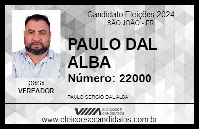 Candidato PAULO  DAL  ALBA 2024 - SÃO JOÃO - Eleições