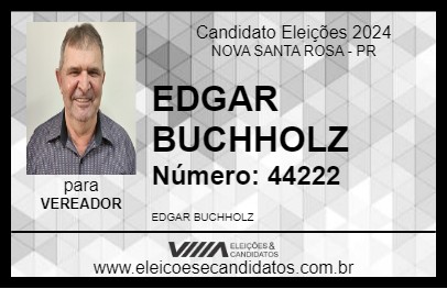 Candidato EDGAR BUCHHOLZ 2024 - NOVA SANTA ROSA - Eleições