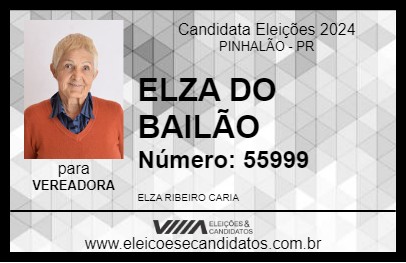 Candidato ELZA DO BAILÃO 2024 - PINHALÃO - Eleições