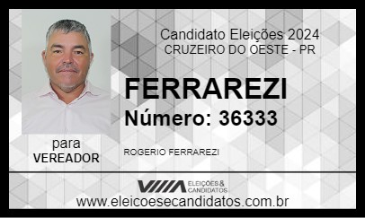 Candidato FERRAREZI 2024 - CRUZEIRO DO OESTE - Eleições