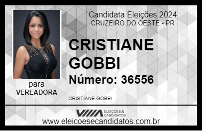 Candidato CRISTIANE GOBBI 2024 - CRUZEIRO DO OESTE - Eleições