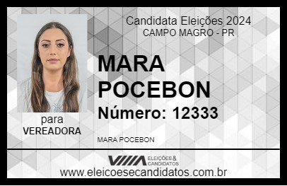 Candidato MARA POCEBON 2024 - CAMPO MAGRO - Eleições