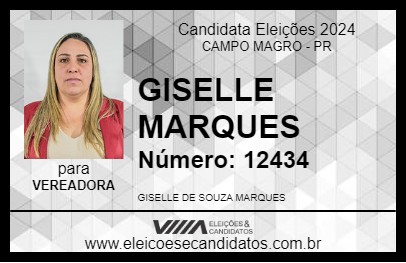 Candidato GISELLE MARQUES 2024 - CAMPO MAGRO - Eleições