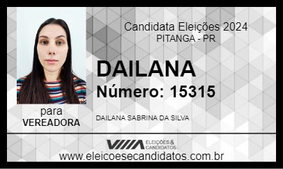 Candidato DAILANA  2024 - PITANGA - Eleições