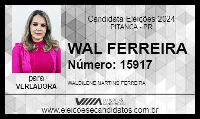 Candidato WAL FERREIRA 2024 - PITANGA - Eleições