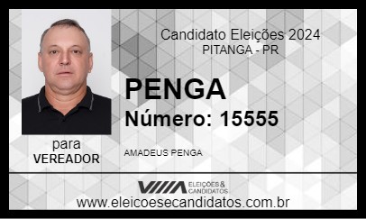 Candidato AMADEUS PENGA 2024 - PITANGA - Eleições