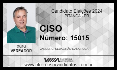 Candidato CISO 2024 - PITANGA - Eleições