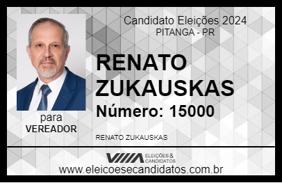 Candidato RENATO ZUKAUSKAS 2024 - PITANGA - Eleições