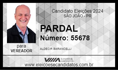 Candidato PARDAL 2024 - SÃO JOÃO - Eleições