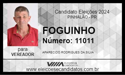 Candidato FOGUINHO 2024 - PINHALÃO - Eleições