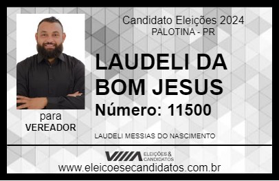 Candidato LAUDELI DA BOM JESUS 2024 - PALOTINA - Eleições