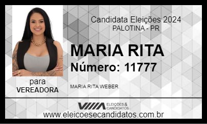 Candidato MARIA RITA 2024 - PALOTINA - Eleições