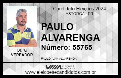 Candidato PAULO ALVARENGA 2024 - ASTORGA - Eleições