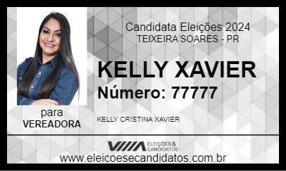 Candidato KELLY XAVIER 2024 - TEIXEIRA SOARES - Eleições