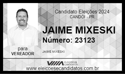 Candidato JAIME MIXESKI 2024 - CANDÓI - Eleições