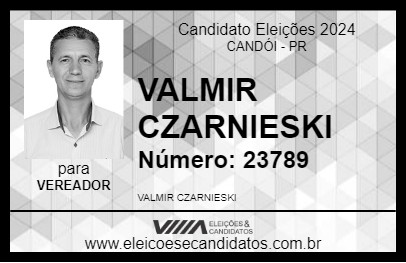 Candidato VALMIR CZARNIESKI 2024 - CANDÓI - Eleições