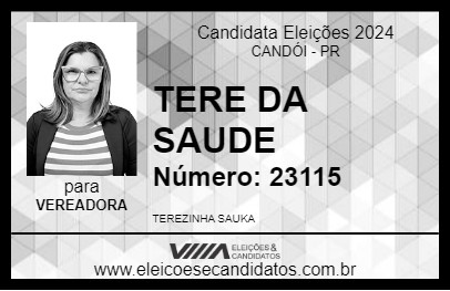 Candidato TERE DA SAUDE 2024 - CANDÓI - Eleições