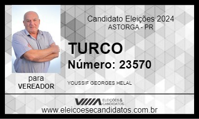 Candidato TURCO 2024 - ASTORGA - Eleições