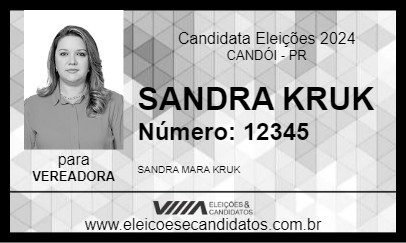 Candidato SANDRA KRUK 2024 - CANDÓI - Eleições