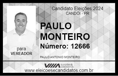 Candidato PAULO MONTEIRO 2024 - CANDÓI - Eleições