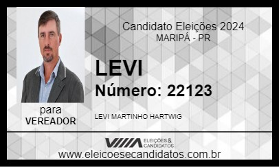 Candidato LEVI 2024 - MARIPÁ - Eleições