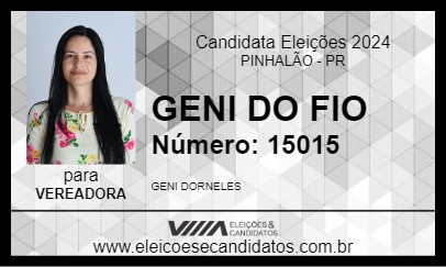 Candidato GENI DO FIO 2024 - PINHALÃO - Eleições