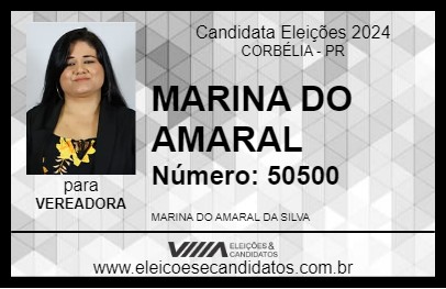 Candidato MARINA DO AMARAL 2024 - CORBÉLIA - Eleições