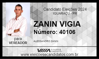 Candidato ZANIN VIGIA 2024 - IGUARAÇU - Eleições