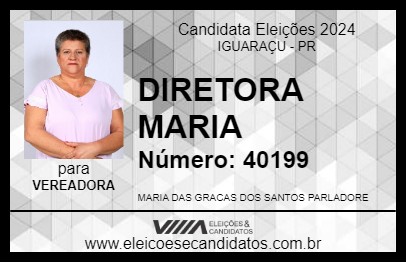 Candidato DIRETORA MARIA 2024 - IGUARAÇU - Eleições