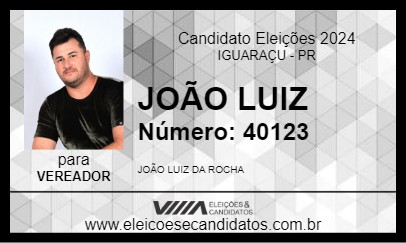 Candidato JOÃO LUIZ 2024 - IGUARAÇU - Eleições