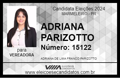 Candidato ADRIANA PARIZOTTO 2024 - MARMELEIRO - Eleições