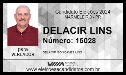 Candidato DELACIR LINS 2024 - MARMELEIRO - Eleições