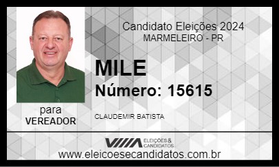 Candidato MILE 2024 - MARMELEIRO - Eleições