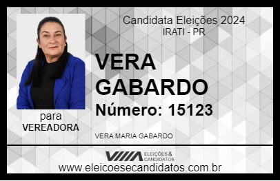 Candidato VERA GABARDO 2024 - IRATI - Eleições