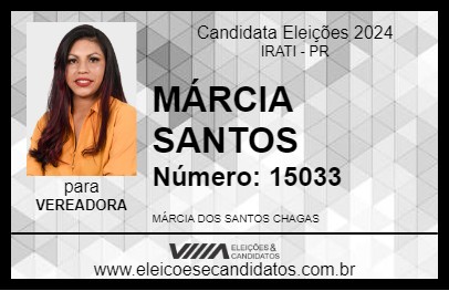 Candidato MÁRCIA SANTOS  2024 - IRATI - Eleições