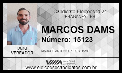 Candidato MARCOS DAMS 2024 - BRAGANEY - Eleições