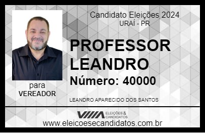 Candidato PROFESSOR LEANDRO 2024 - URAÍ - Eleições