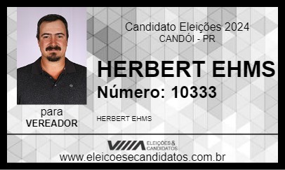 Candidato HERBERT EHMS 2024 - CANDÓI - Eleições