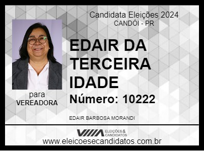 Candidato EDAIR  DA TERCEIRA IDADE 2024 - CANDÓI - Eleições