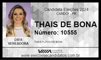 Candidato THAIS DE BONA 2024 - CANDÓI - Eleições