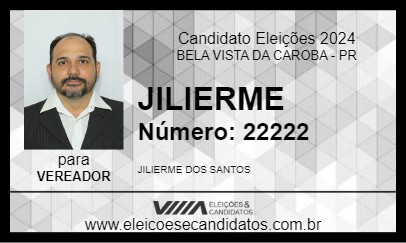 Candidato JILIERME 2024 - BELA VISTA DA CAROBA - Eleições