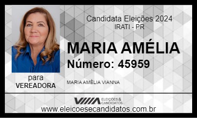 Candidato MARIA AMÉLIA 2024 - IRATI - Eleições