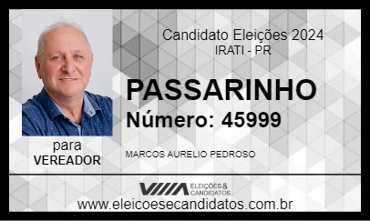 Candidato PASSARINHO 2024 - IRATI - Eleições