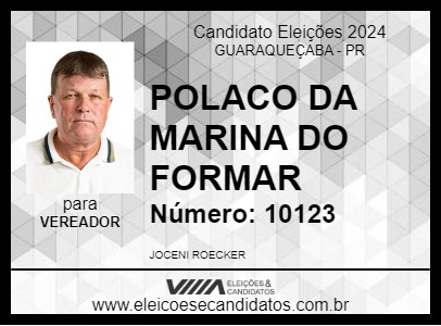 Candidato POLACO DA MARINA DO FORMAR 2024 - GUARAQUEÇABA - Eleições