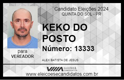 Candidato KEKO DO POSTO 2024 - QUINTA DO SOL - Eleições